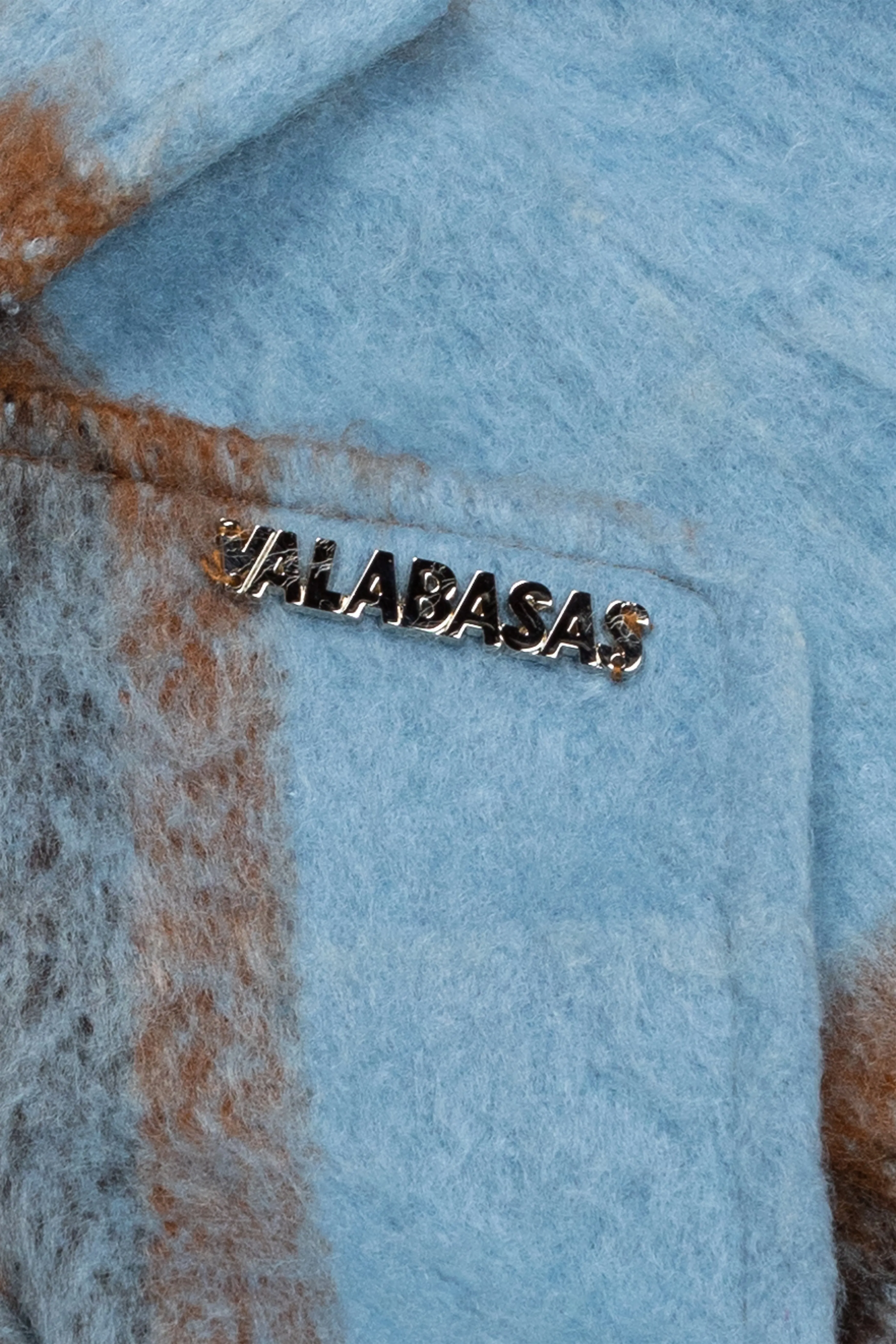 "CELERITÁ" BLUE-BROWN MOHAIR TRENCH COAT