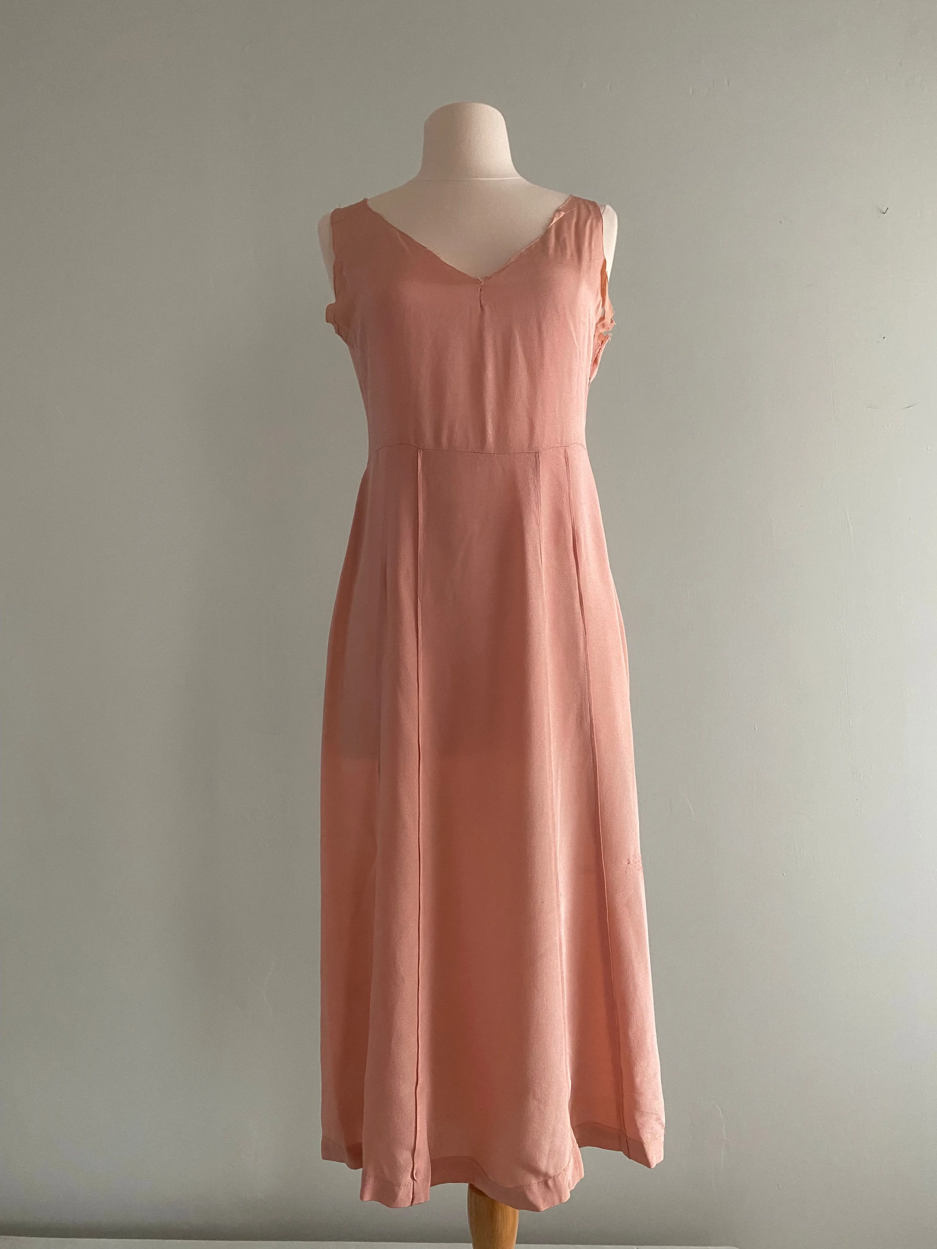 Rare 1920’s French Beaded Silk Flapper Dress / Medium