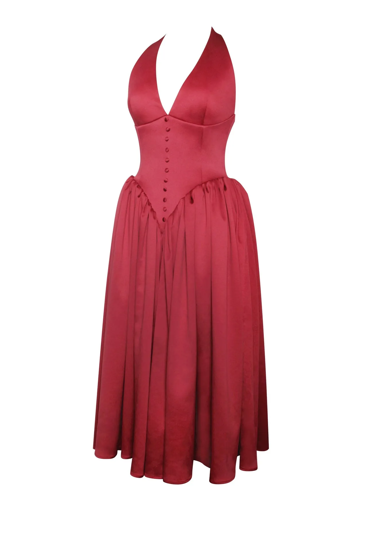 Red Halter Neck Cocktail Dress