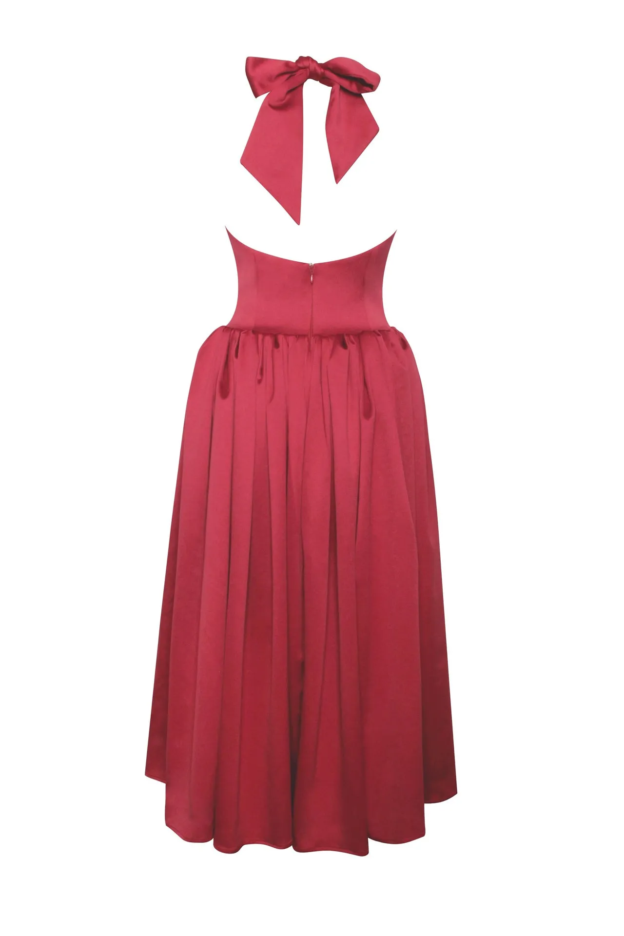 Red Halter Neck Cocktail Dress