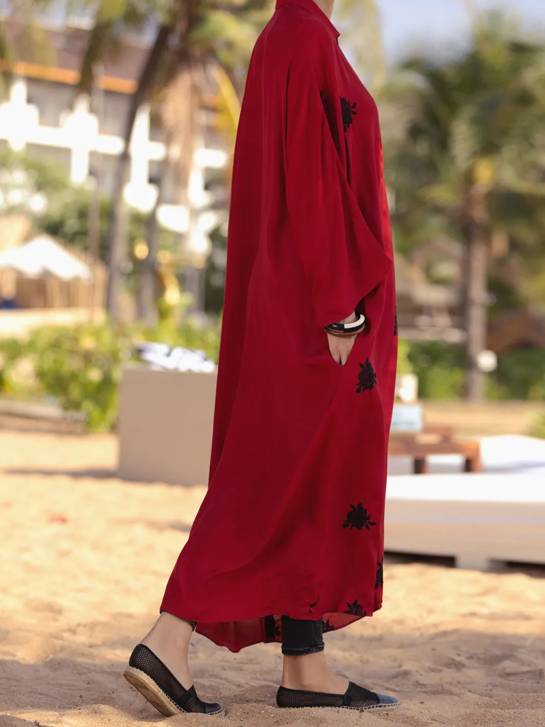 Red Maple Silk Tunic - AL-LK-892