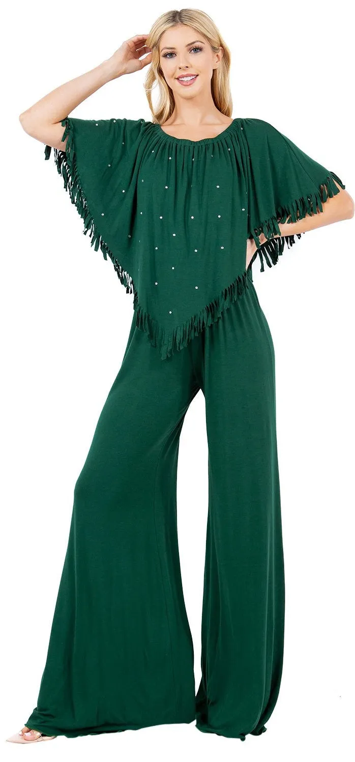 Rhinestone Embellished Jumpsuit