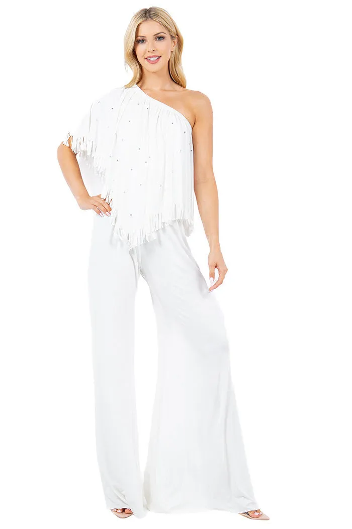 Rhinestone Embellished Jumpsuit