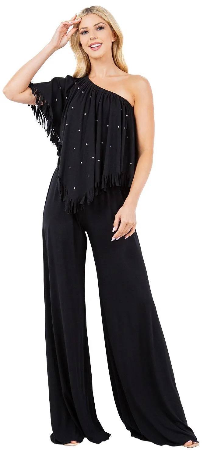 Rhinestone Embellished Jumpsuit