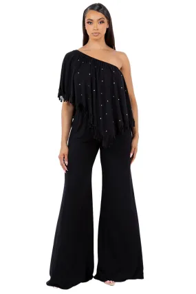 Rhinestone Embellished Jumpsuit