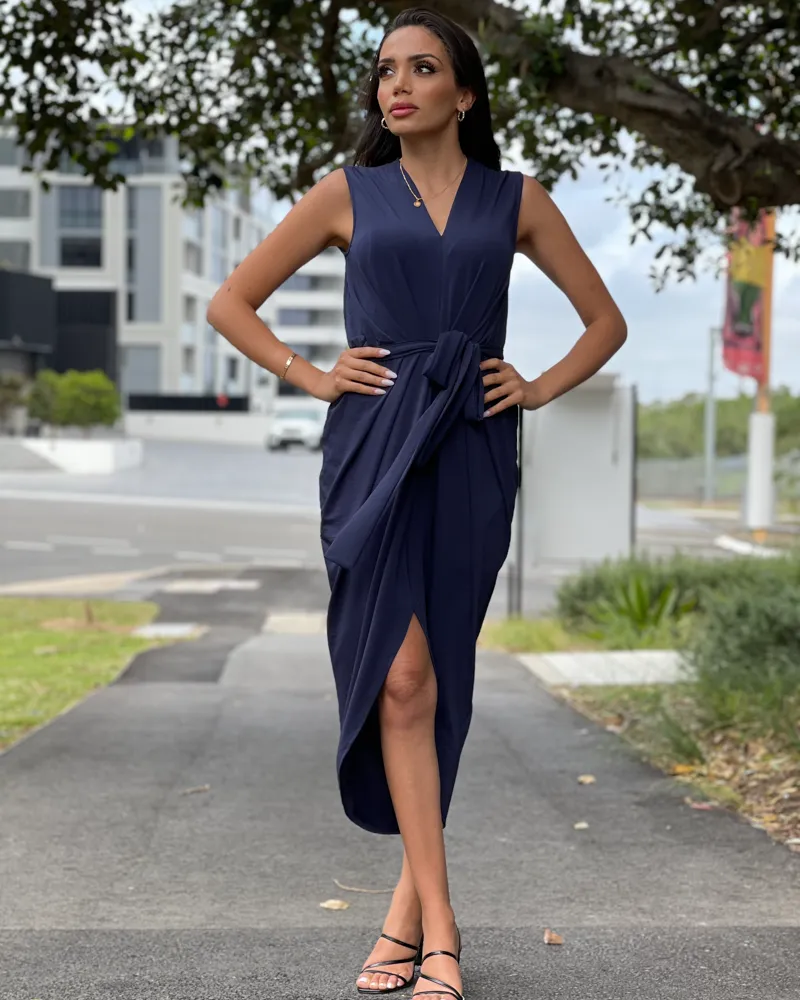 Riley Sleeveless Tie Dress