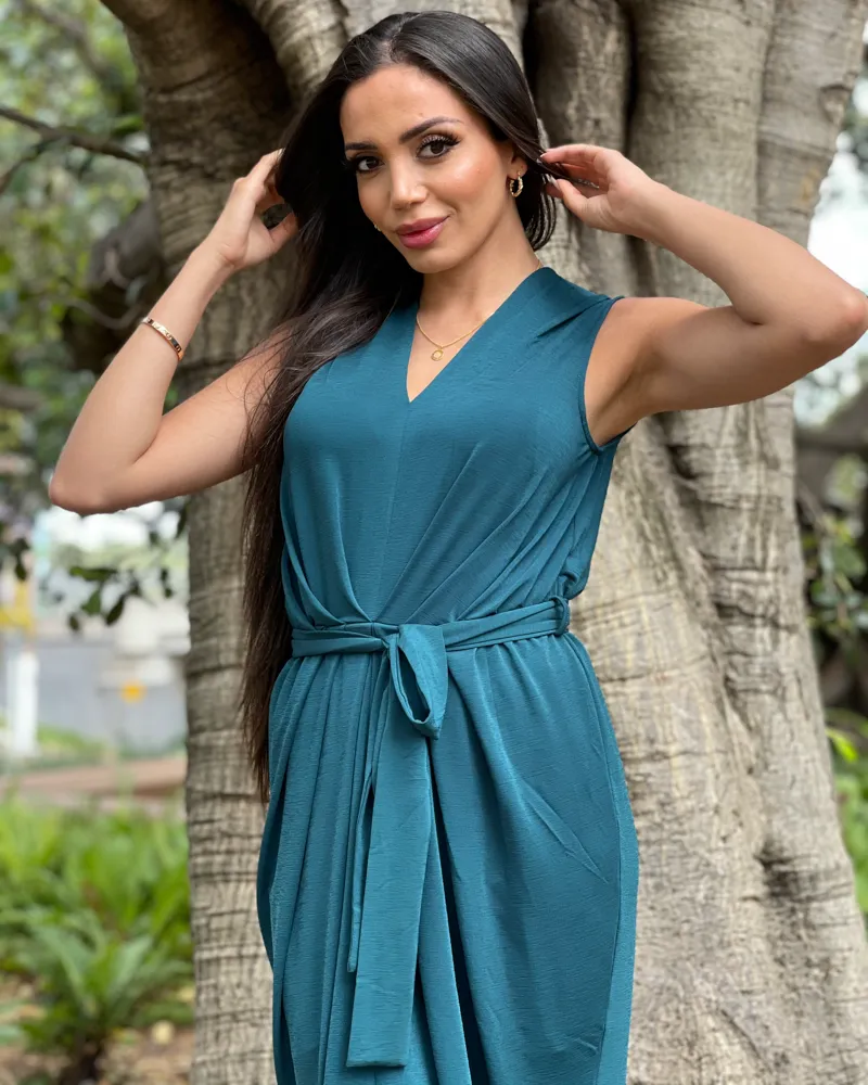 Riley Sleeveless Tie Dress