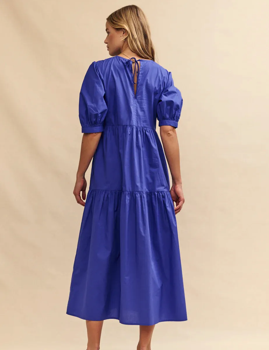 Rochelle Midi Dress India Blue
