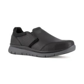 Rockport Casual Work Slip-on Men's Primetime Steel Toe Shoe's Rk5715 In Black