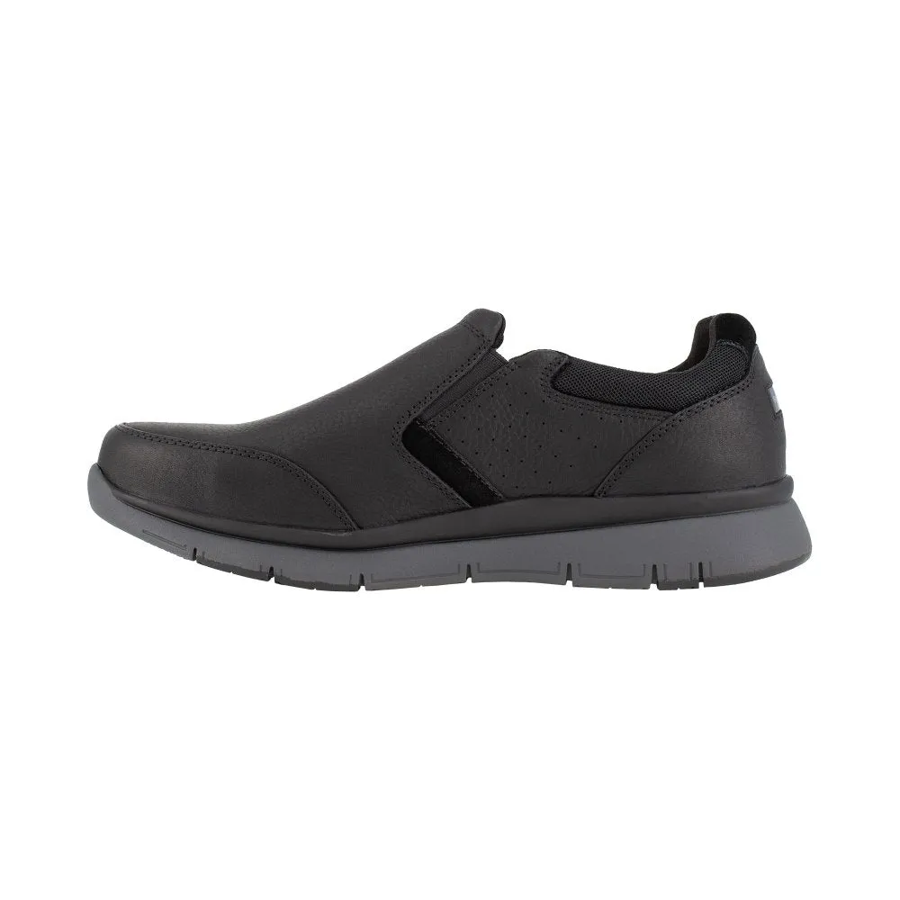 Rockport Casual Work Slip-on Men's Primetime Steel Toe Shoe's Rk5715 In Black