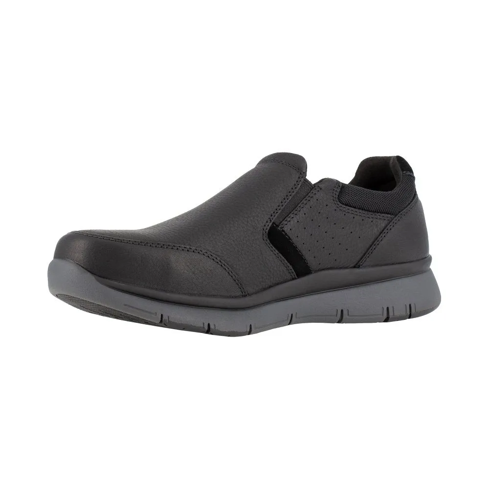 Rockport Casual Work Slip-on Men's Primetime Steel Toe Shoe's Rk5715 In Black