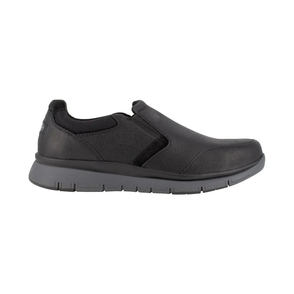 Rockport Casual Work Slip-on Men's Primetime Steel Toe Shoe's Rk5715 In Black