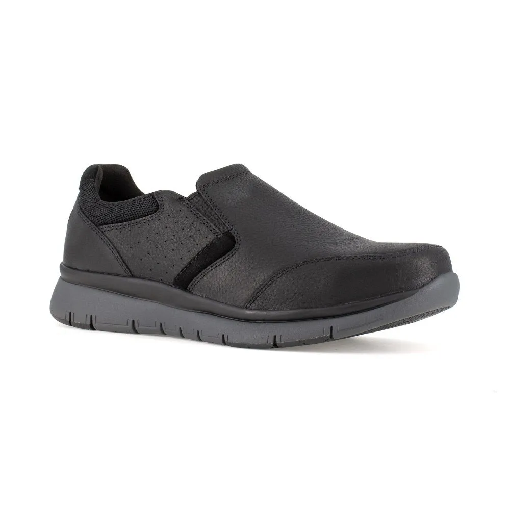 Rockport Casual Work Slip-on Men's Primetime Steel Toe Shoe's Rk5715 In Black