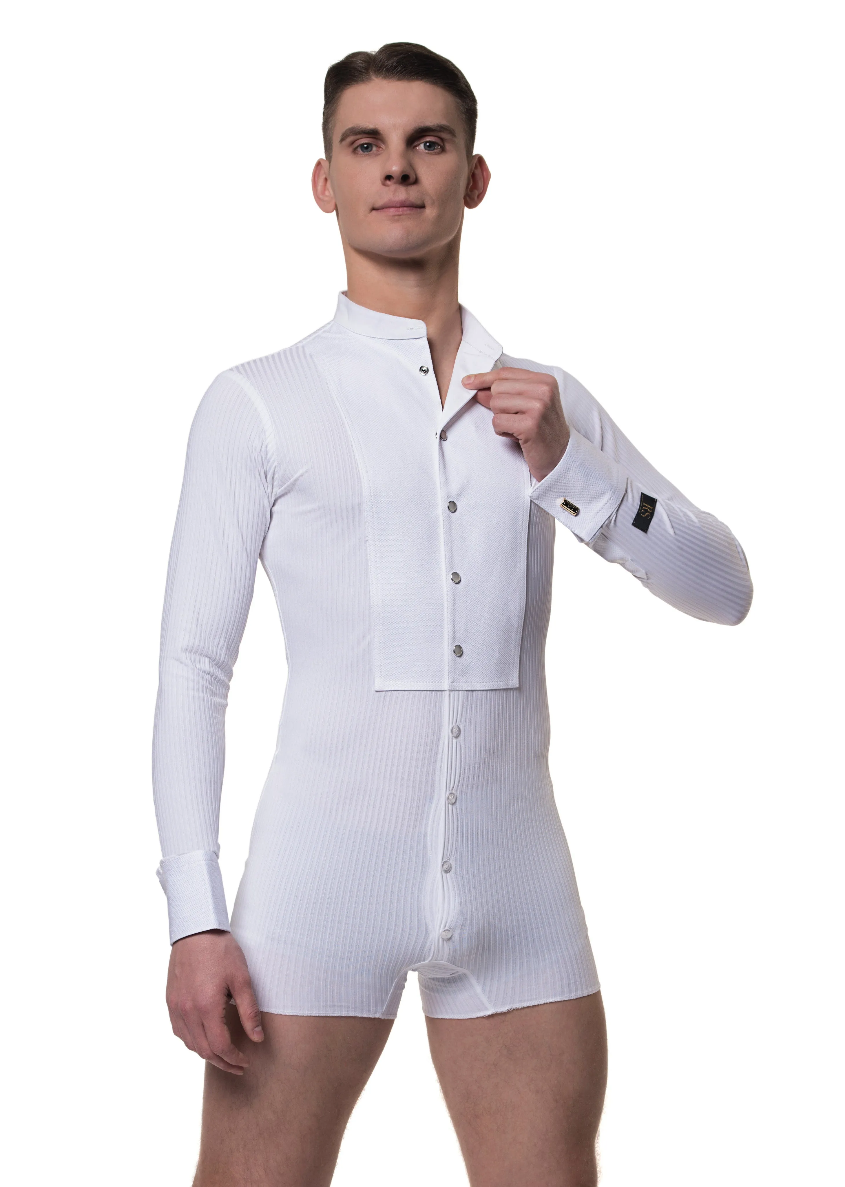 RS Atelier Nero easy button stretch Ballroom Dance Shirt