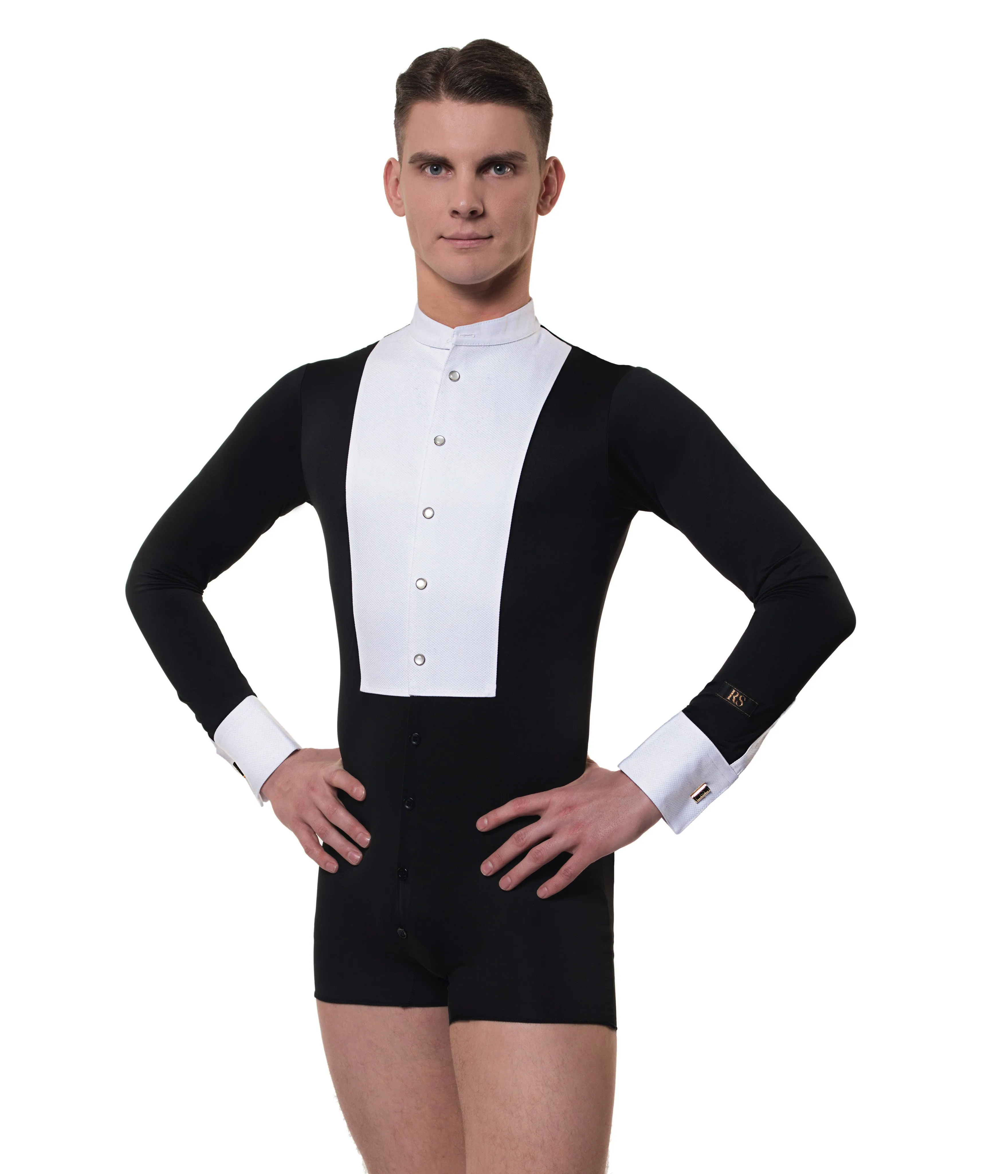 RS Atelier Nero easy button stretch Ballroom Dance Shirt