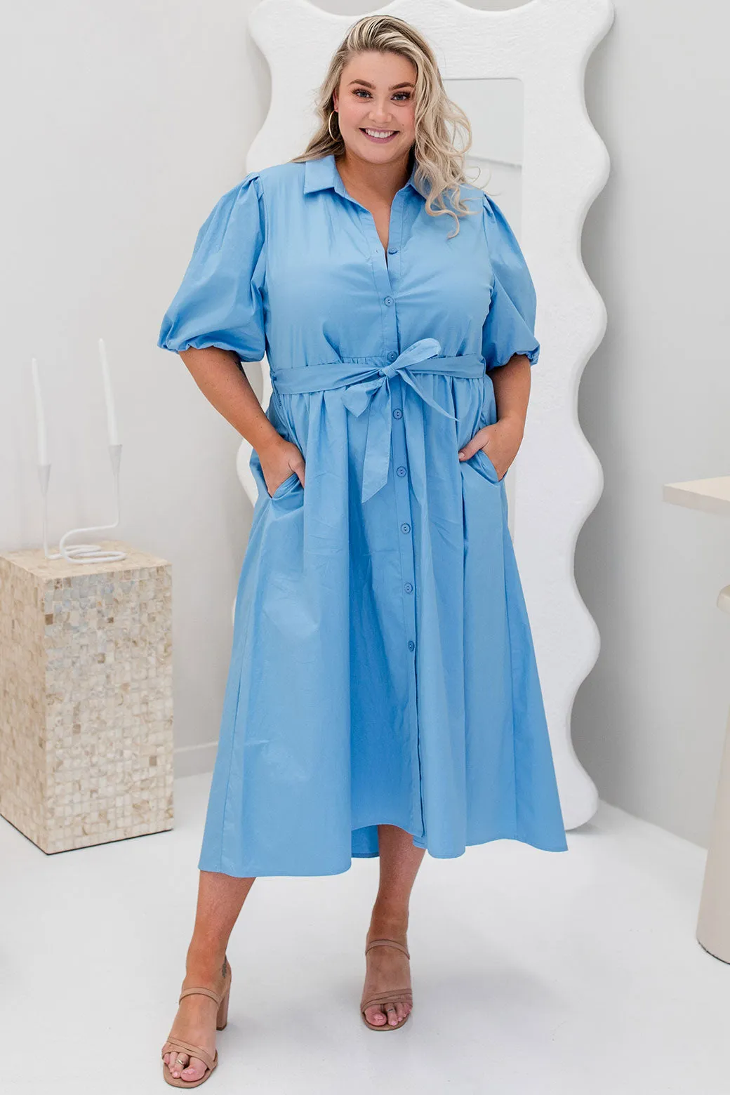 Shannon Midi Dress Blue