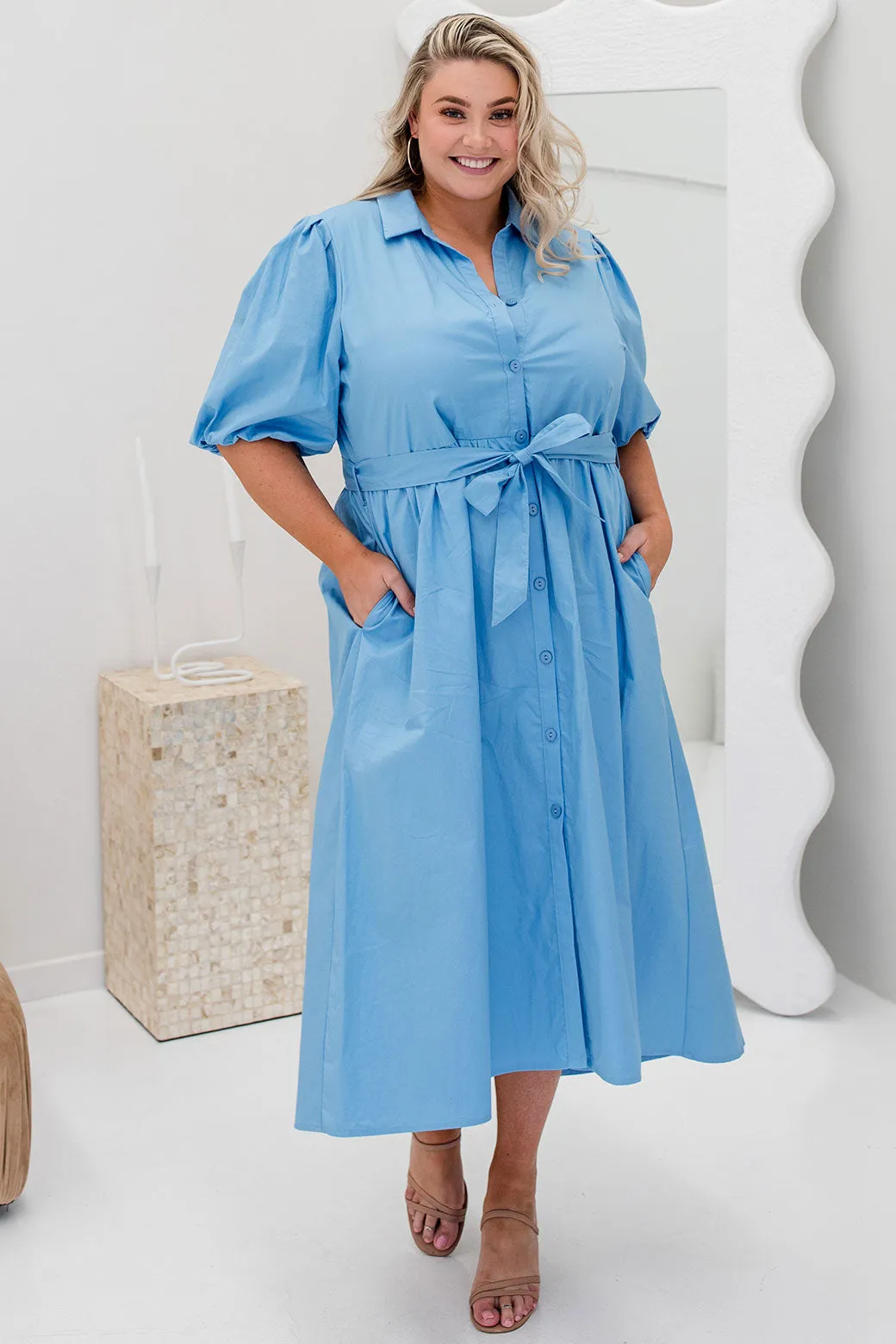Shannon Midi Dress Blue