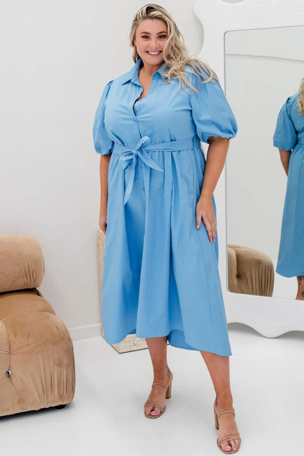 Shannon Midi Dress Blue