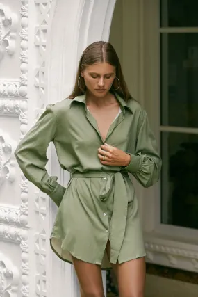 Sienna Shirt Dress | Olive