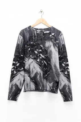 Slade Collection- Knitted Chain and Fur Jacquard Top