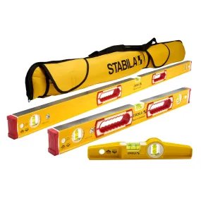 STABILA 48370 - Classic Spirit Level and Torpedo Set w/ Carry Case