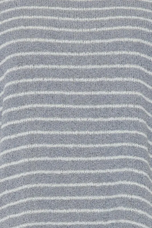 Striped Blue Knit Top