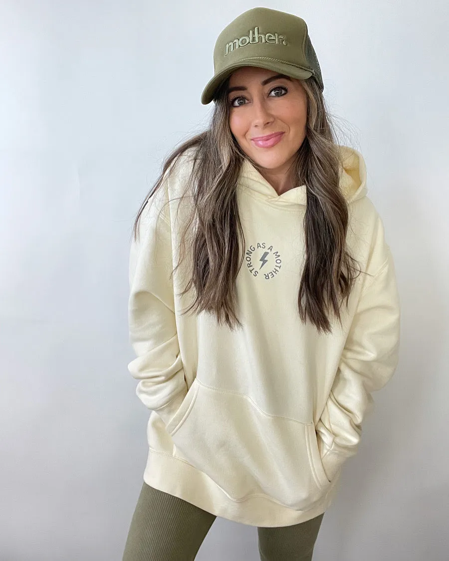 Strong as a mother™ Oversized Hoodie - Cream