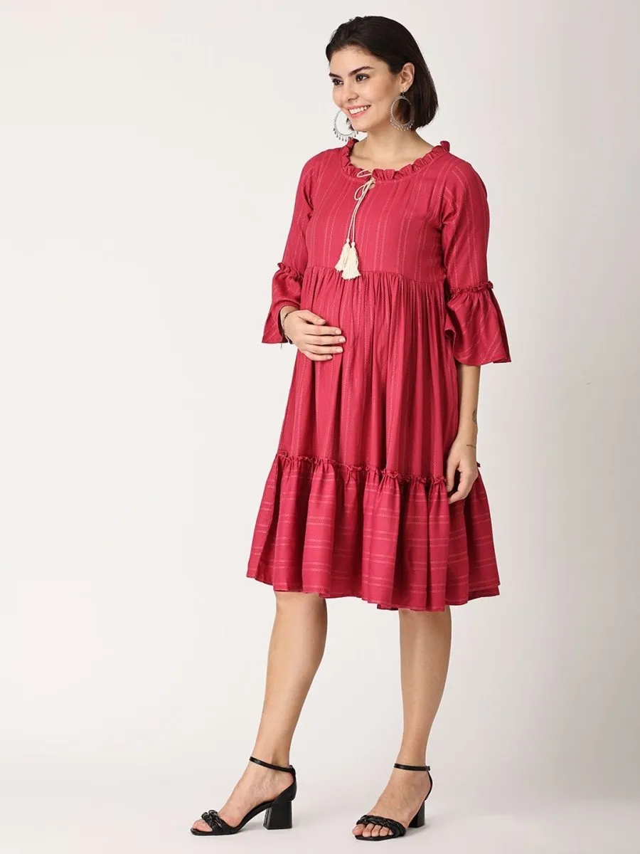 Sugar Berry Maternity Dress with Nursing