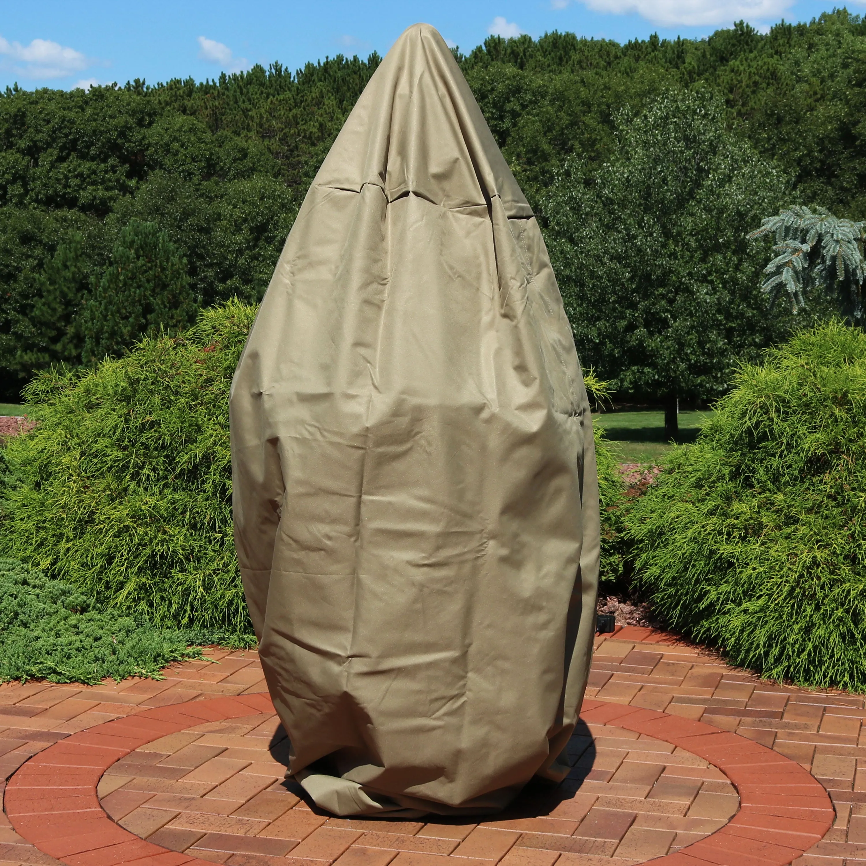 Sunnydaze Outdoor Heavy-Duty Water Fountain Cover - Khaki