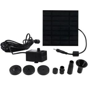 Sunnydaze Solar Water Fountain Pump Kit - 1.6-Foot Max Lift - 40 GPH