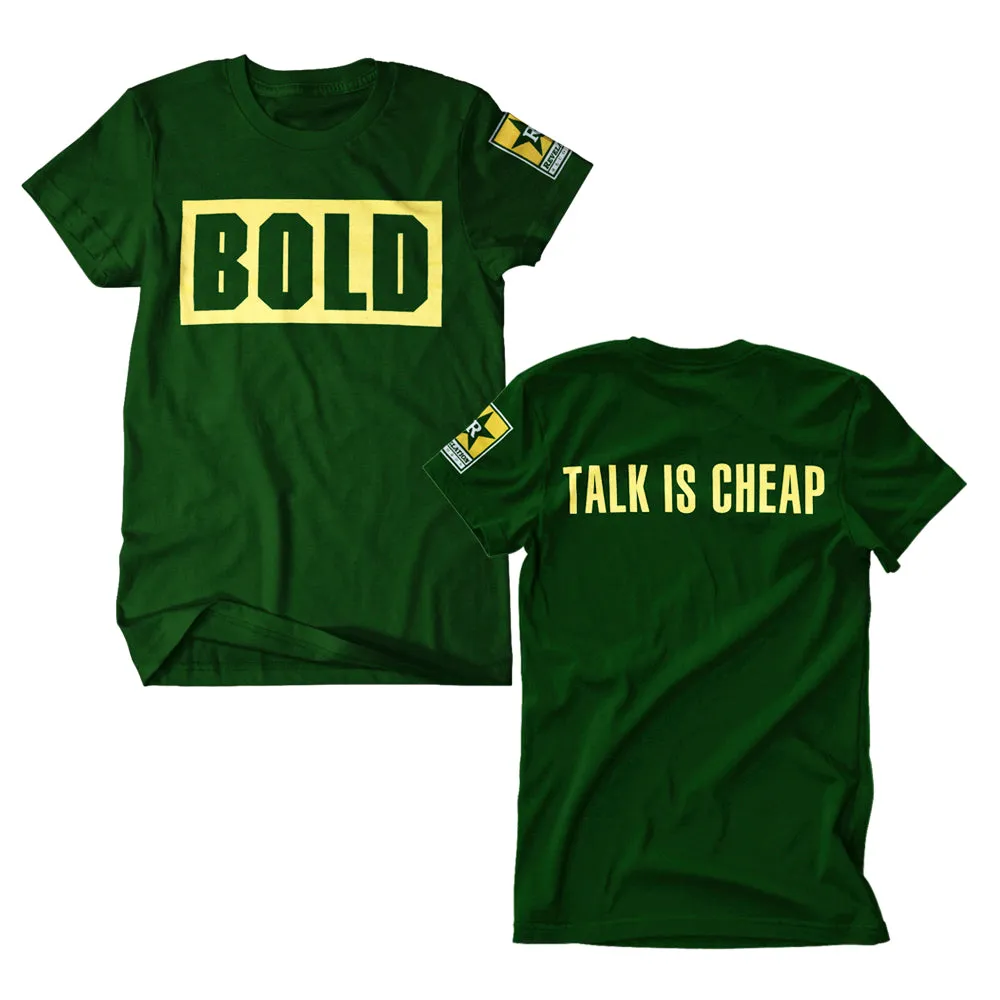 Talk Is Cheap Green Tee