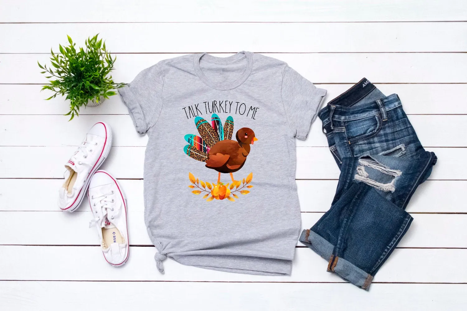 Talk Turkey To Me Leopard Thanksgiving Autumn Hay Ride Orchard Adult Kids Toddler Long Sleeve Shirt