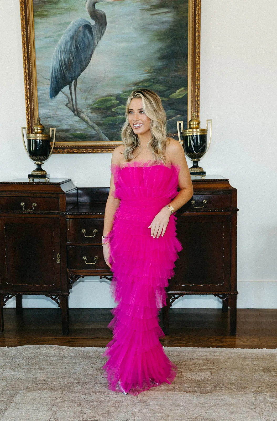 Tell Me About It Tulle Dress - Magenta