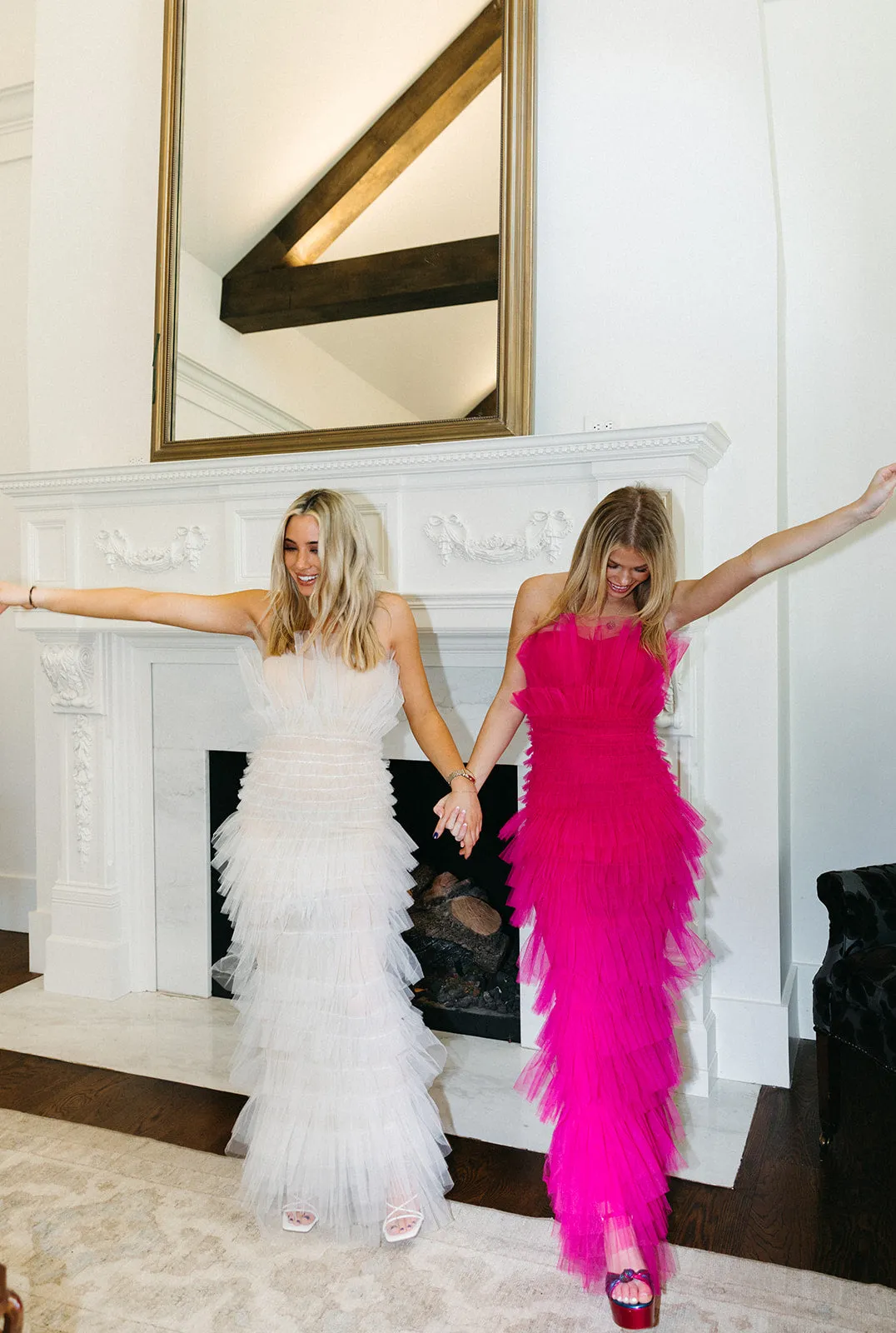 Tell Me About It Tulle Dress - Magenta