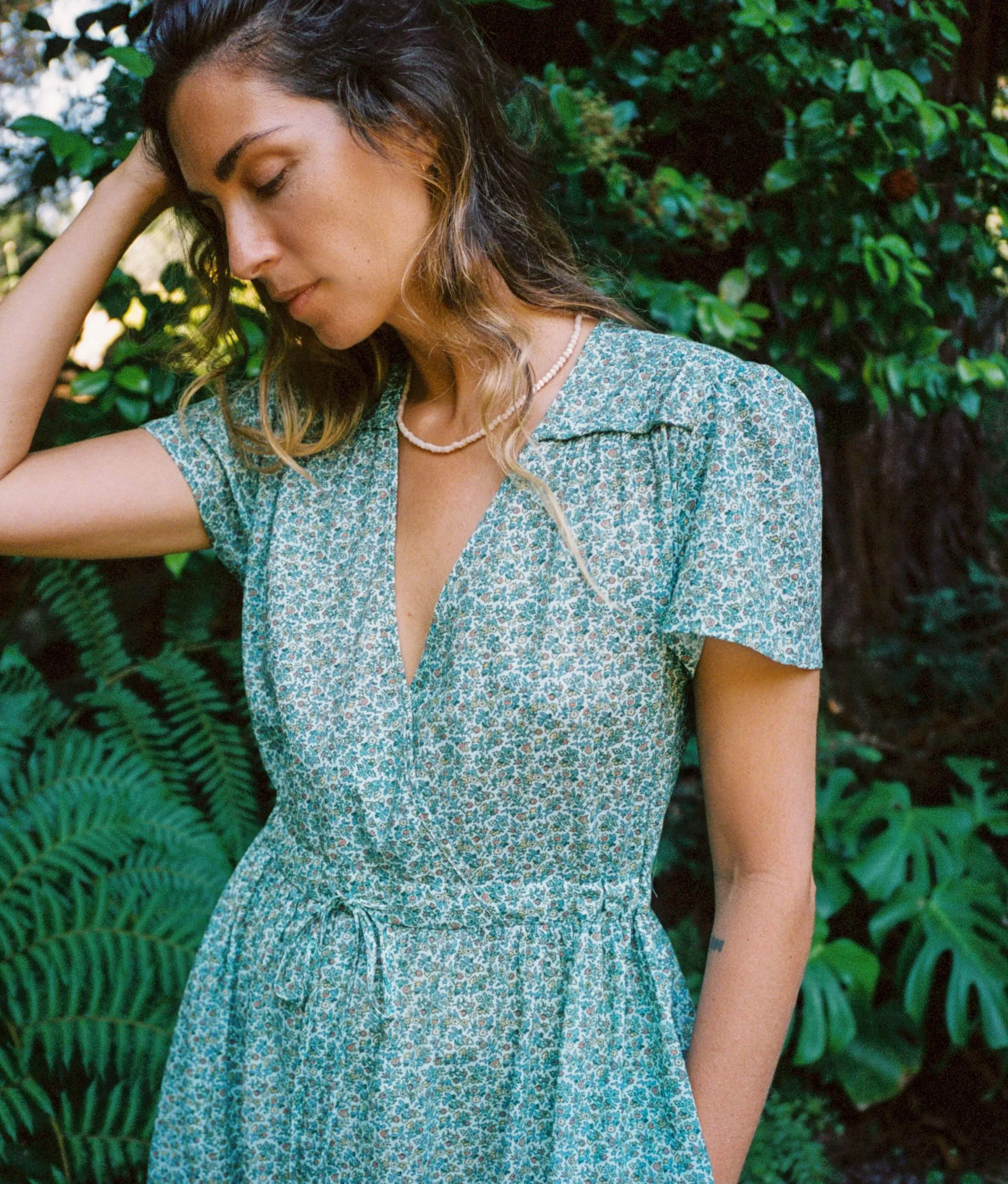 The Dawn Dress | Berry Ditsy Teal