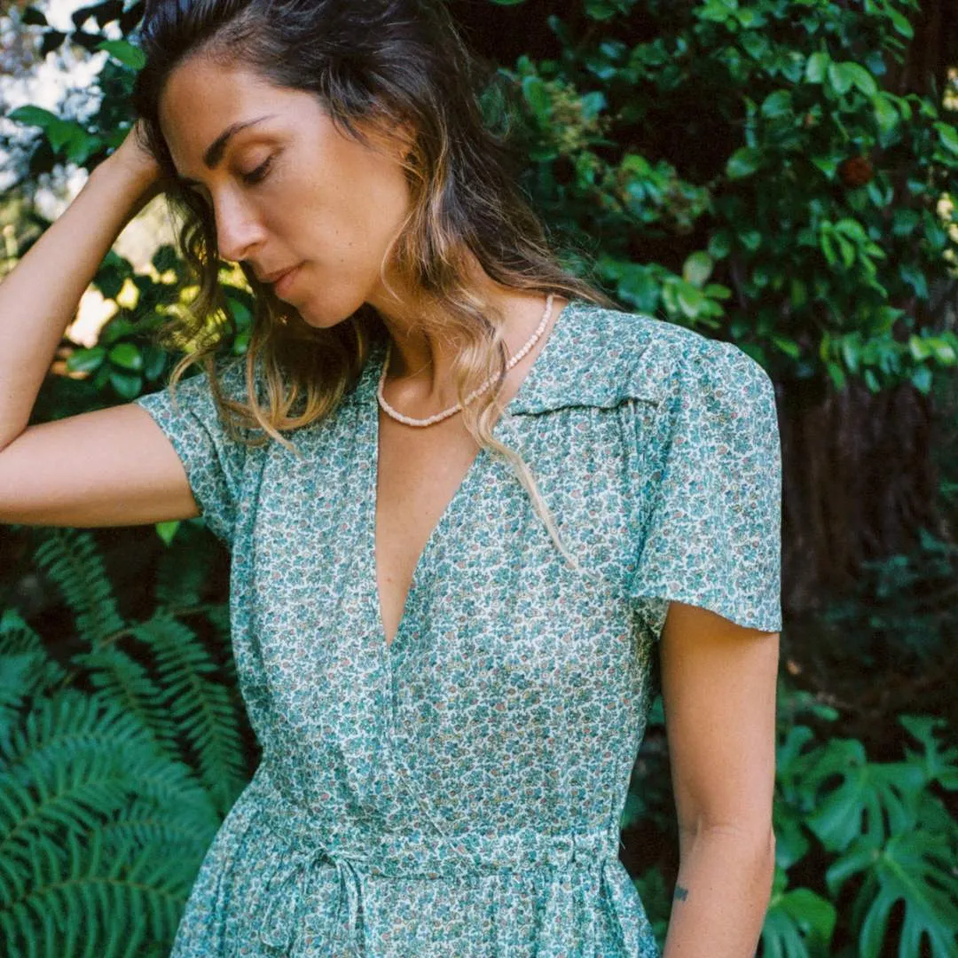 The Dawn Dress | Berry Ditsy Teal