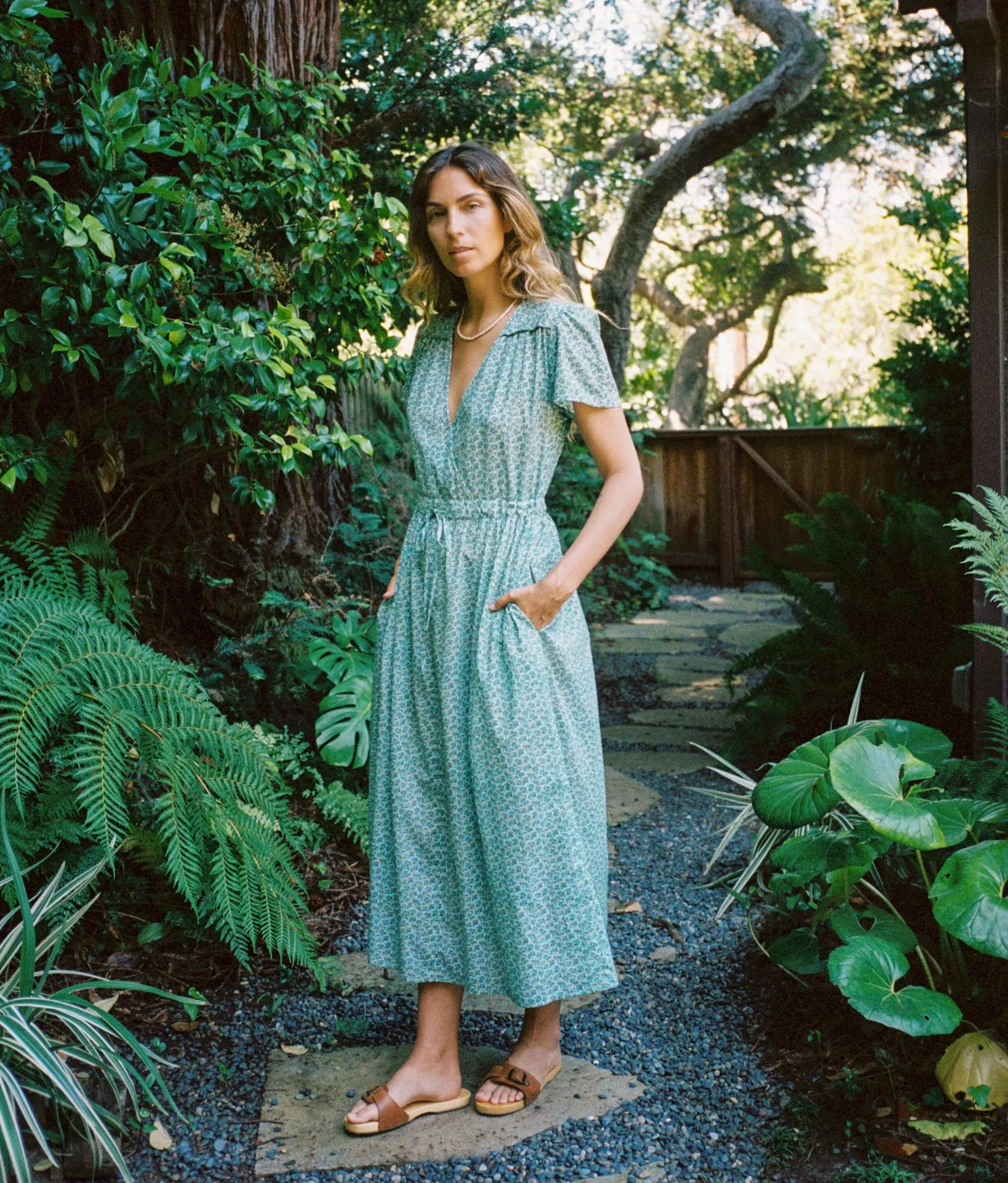 The Dawn Dress | Berry Ditsy Teal