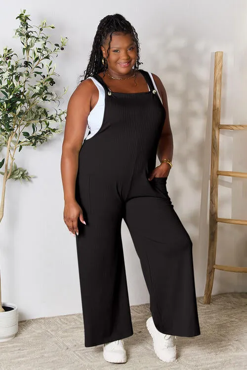 The Dawn Wide Strap Overall with Pockets