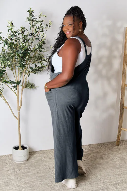 The Dawn Wide Strap Overall with Pockets