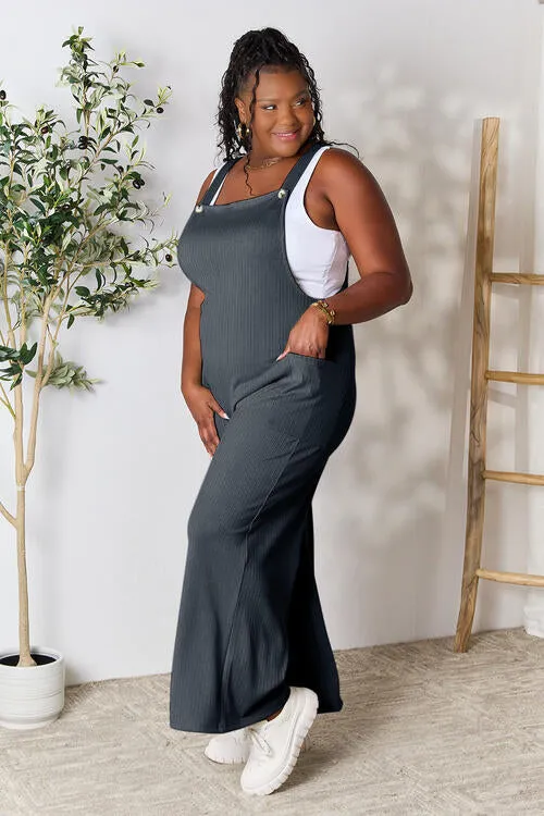 The Dawn Wide Strap Overall with Pockets
