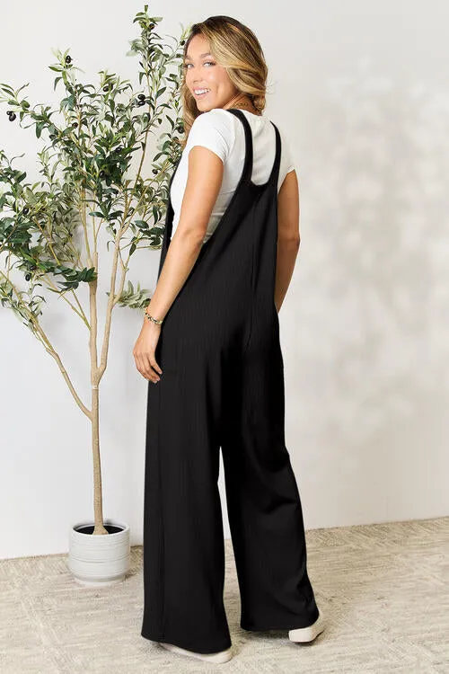 The Dawn Wide Strap Overall with Pockets