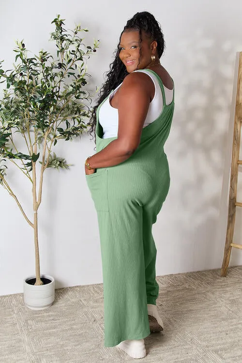 The Dawn Wide Strap Overall with Pockets