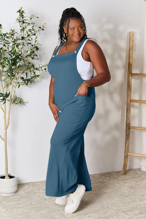 The Dawn Wide Strap Overall with Pockets