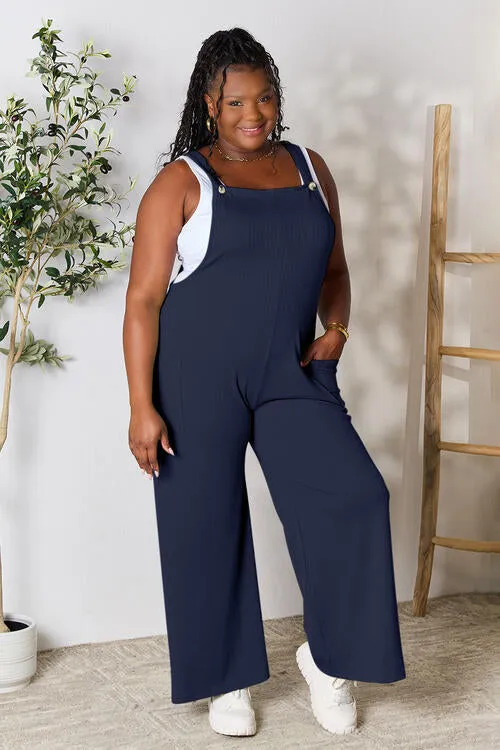 The Dawn Wide Strap Overall with Pockets