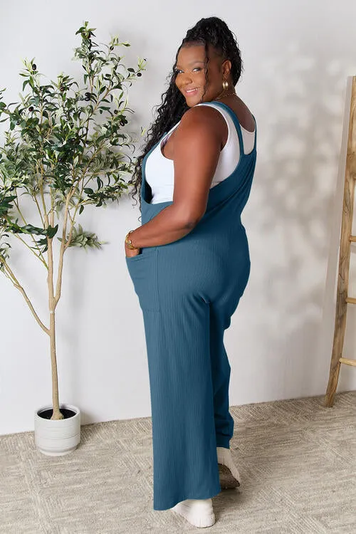 The Dawn Wide Strap Overall with Pockets