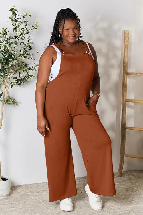 The Dawn Wide Strap Overall with Pockets