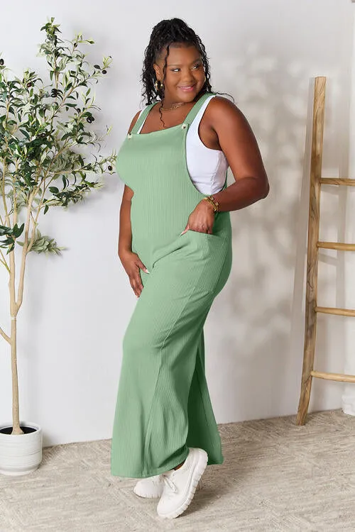 The Dawn Wide Strap Overall with Pockets