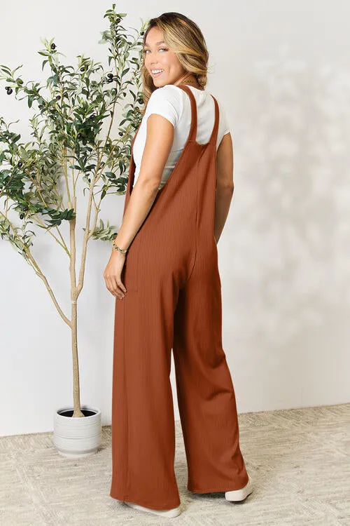 The Dawn Wide Strap Overall with Pockets