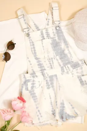 Tie-Dye Print Denim Overall