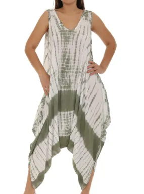 Tie Dye Sleeveless Women Harem Jumpsuit